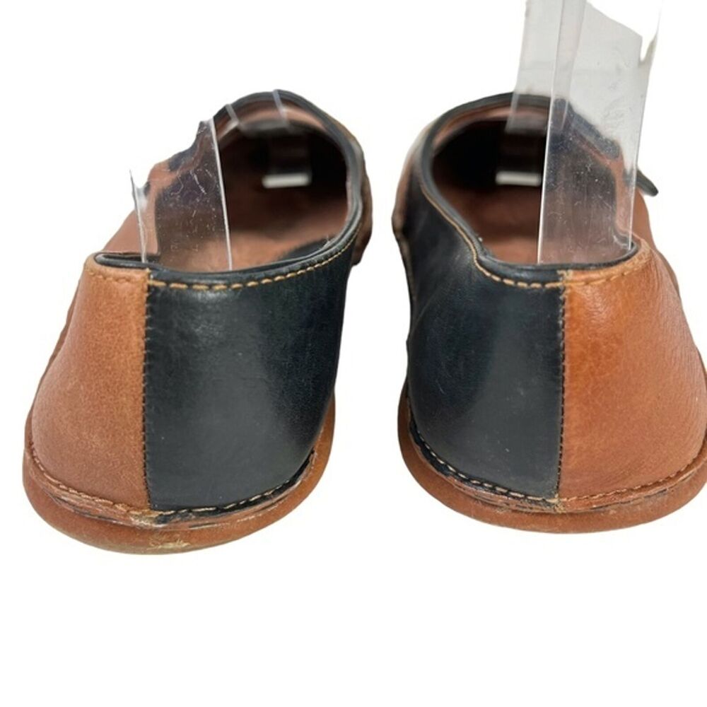 CLARKS Genuine Leather Mary Jane Flats Loafers Black Brown Casual Shoes sz 6.5 - Picture 6 of 12